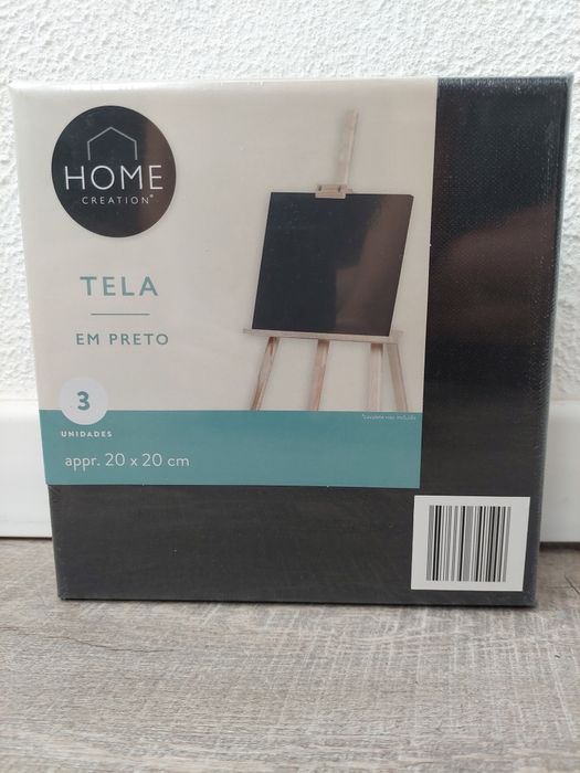 Tela preta algodão 3uni. 20x20cm