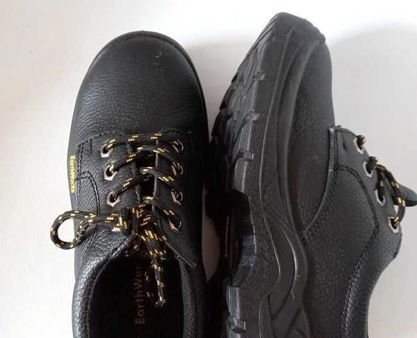 Buty Damskie Robocze Ochronne  Czarne Earth Works 37 Skóra Nowe