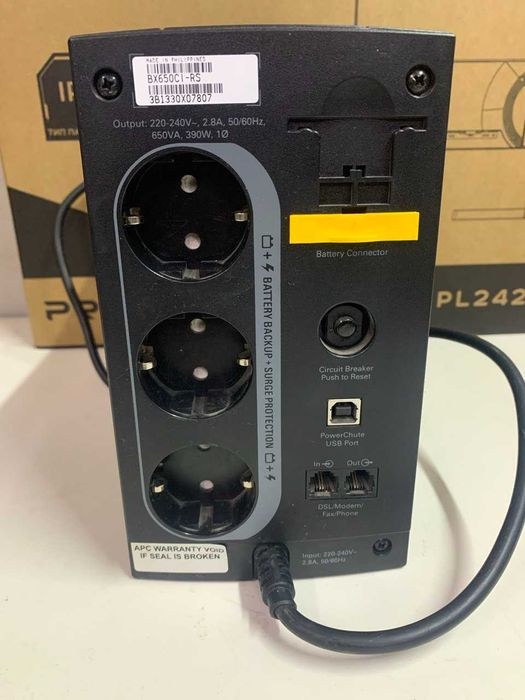 ДБЖ APC Back-UPS 650VA евророзетка