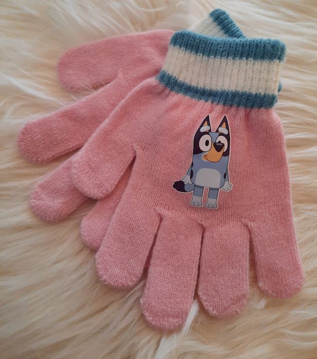Różowe rękawiczki Bluey