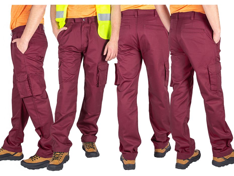 Spodnie Robocze Bhp Ochronne Z Kieszeniami W36 L34.
