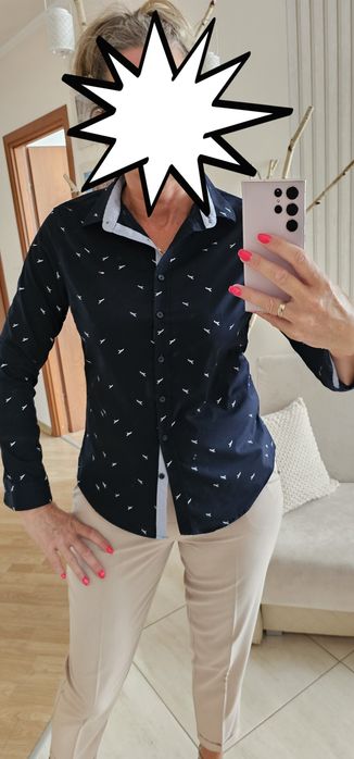 Koszula taliowana rozmiar 42, 100% Bawełna