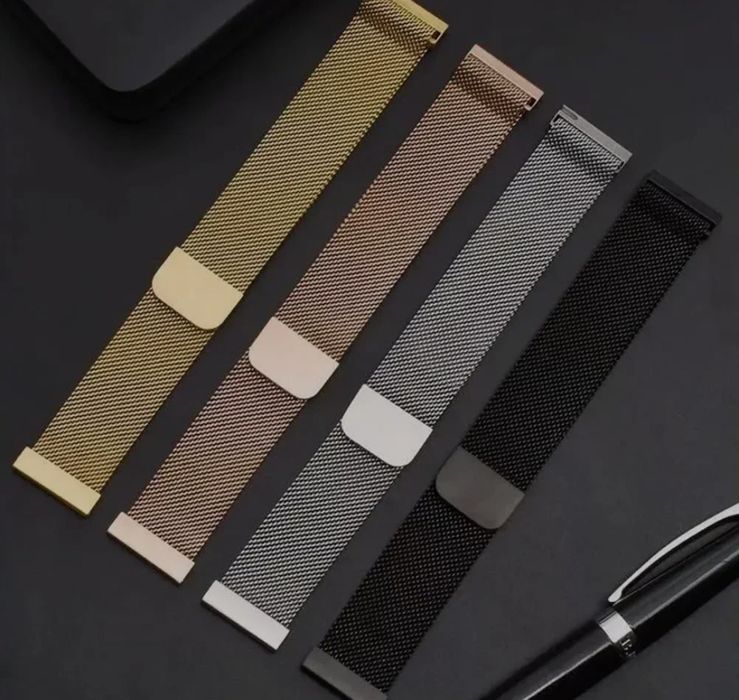 Elegancki pasek do zegarka czarny 20mm