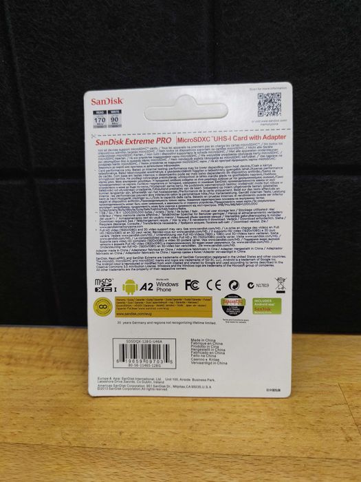 Karta Pamięci SANDISK Extreme PRO 128GB 170/90 MB/s microSDXC z adapterem