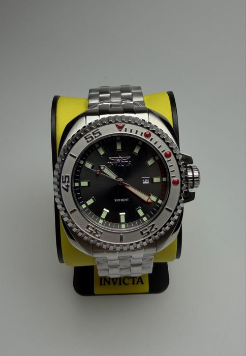 Invicta 49778, чоловічий сріблястий годинник, інвікта чоловічі 50мм