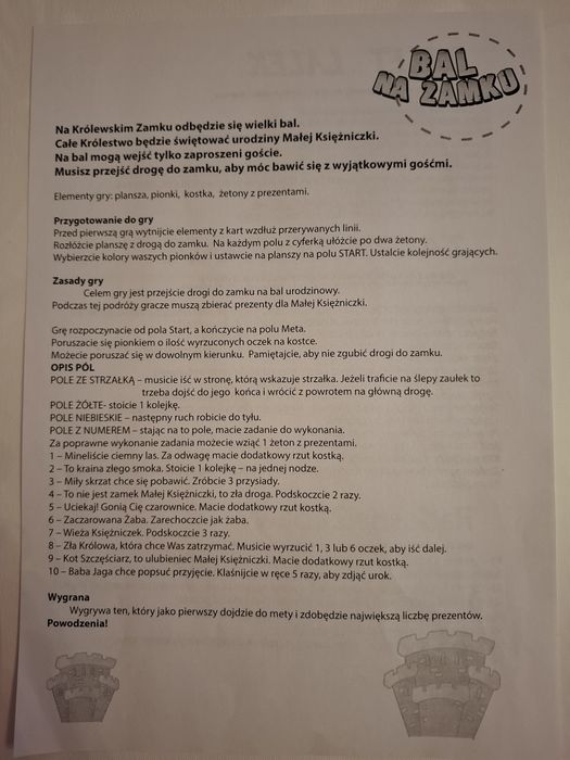 Gra planszowa Bal na Zamku (4 Gry)