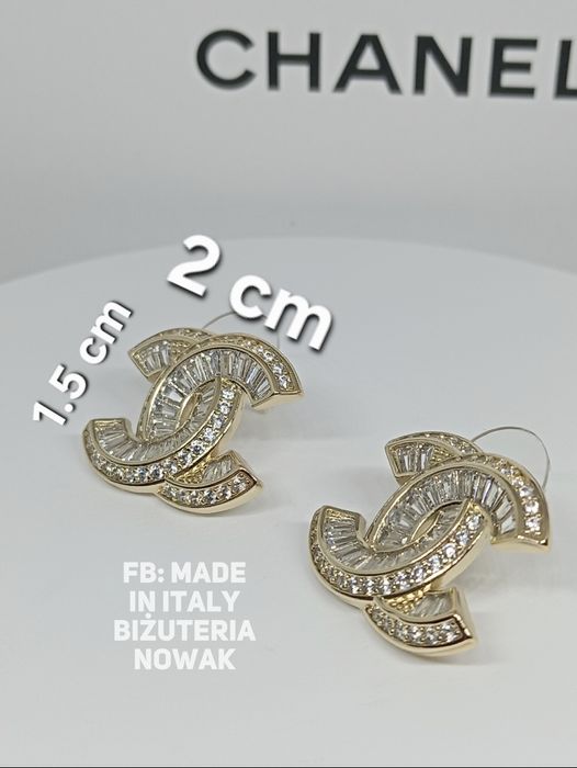 Kolczyki cc chanel cyrkonie