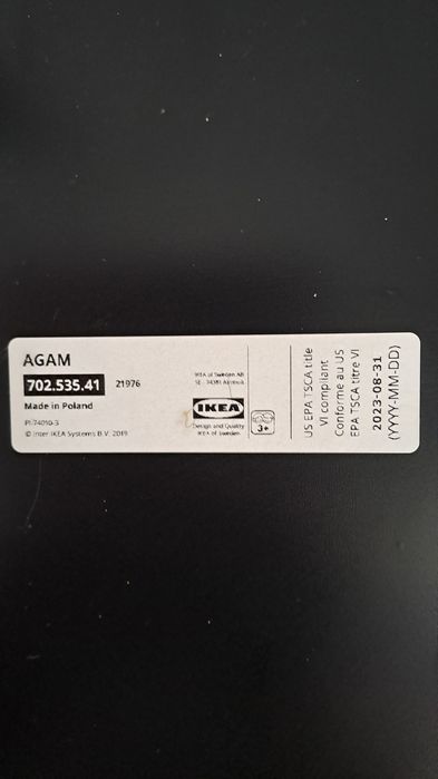 Ikea krzesełko dla dzieci Agam czarne
