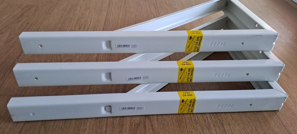 3 Suportes para prateleiras - peso até 500 kg