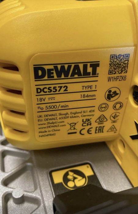 Pilarka dewalt dcs572 pod szyne 2 x 5 ah oryginaona