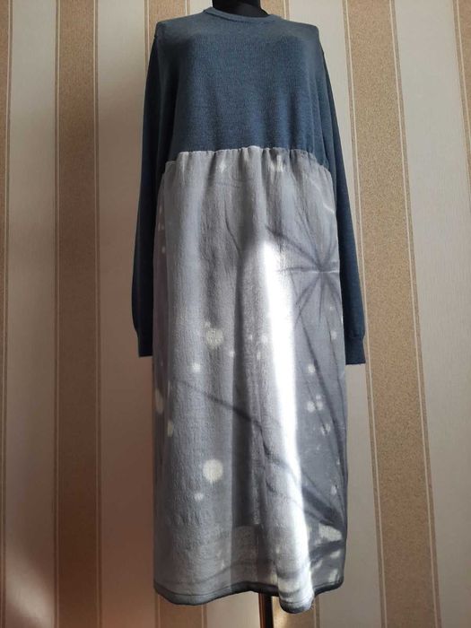 Сукня, плаття міді, в стилі Бохо, 100% вовна.