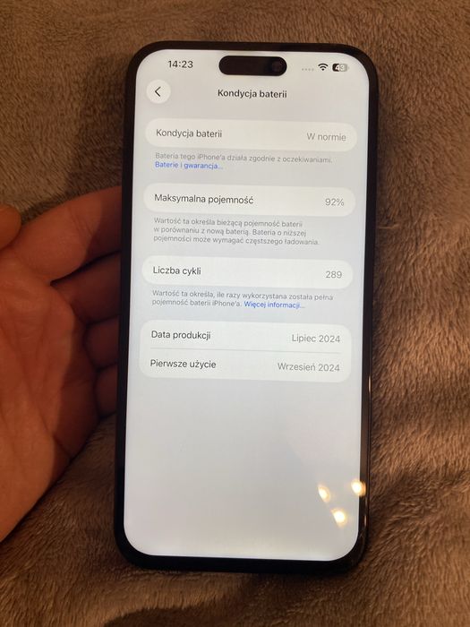iPhone 15 Pro Max 256GB Black Titanium – Dawca części / Do naprawy (Aparaty 100% sprawne)
