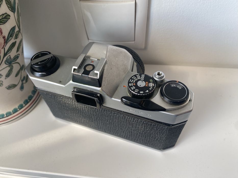 Pentax K1000 e objetiva 50mm analogica rolo