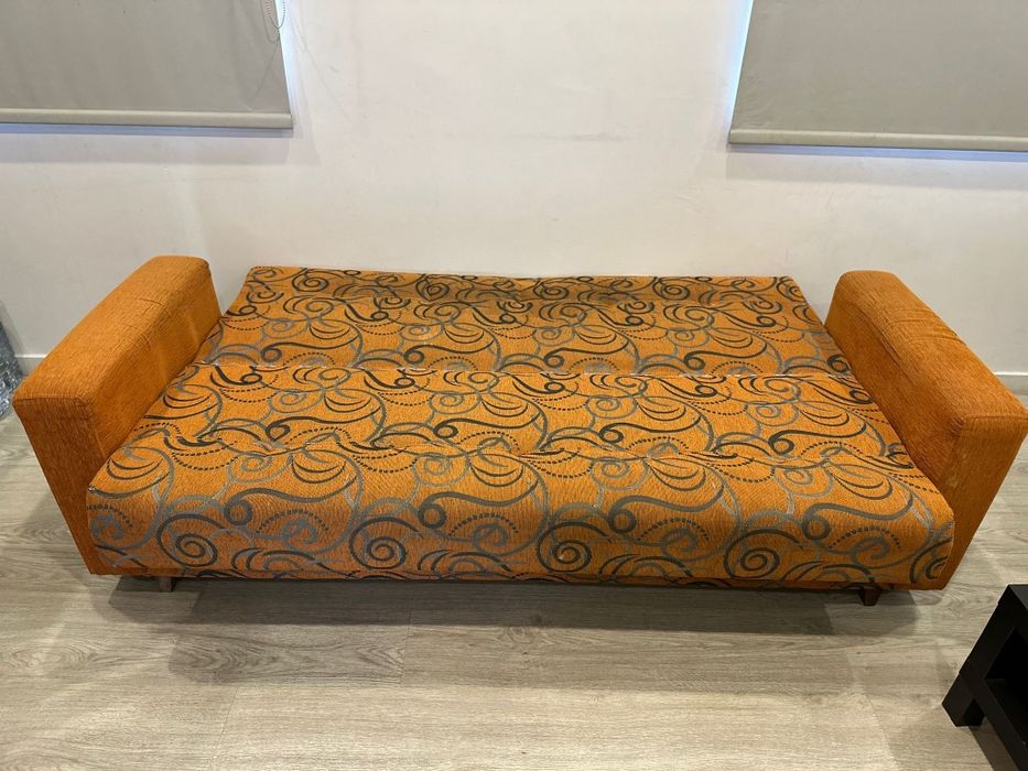 Sofá-cama de 3 lugares com colchão