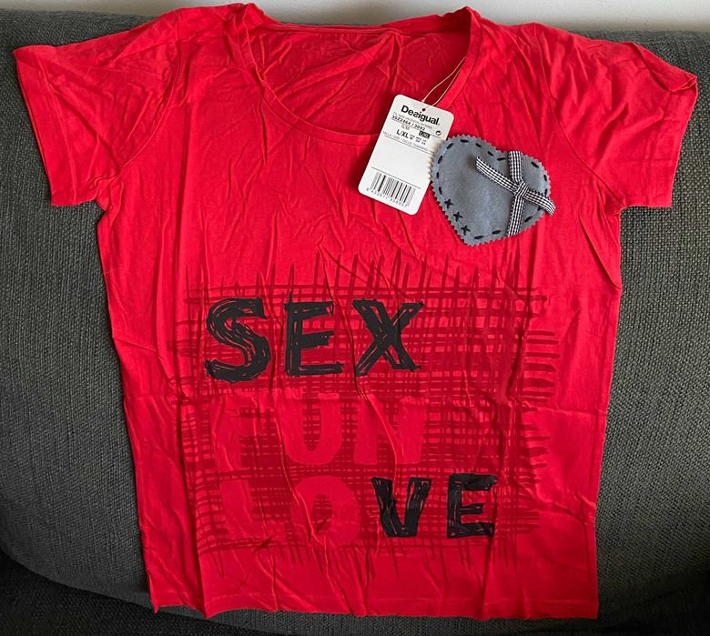 Camisola desigual de mulher tamanho L/XL