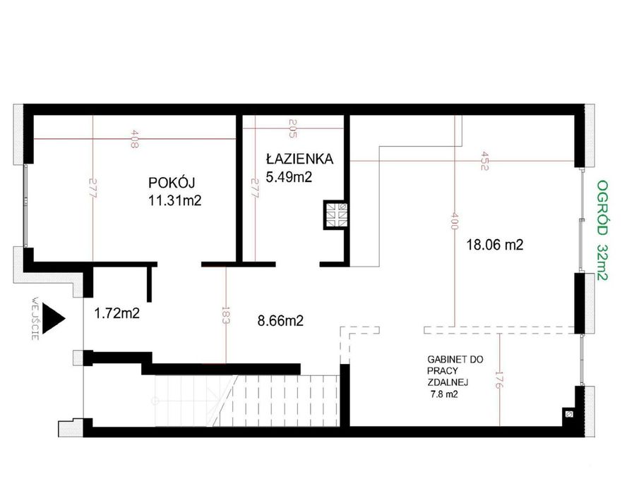 3 pokojowe + ogród 32m2 obok pętli Piastów-Ogińskiego