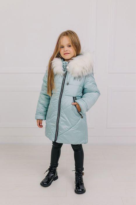 104-110-116-122-128–134,146,152,158 Зимова подовжена куртка пальто