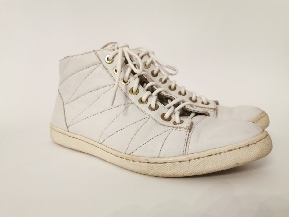 GINO ROSSI sneakers trampki RINA BIAŁE DTG365 r38