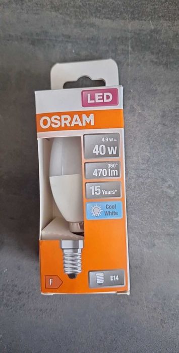 Żarówka OSRAM LED, 40 wat, 470 lm, cool white/chłodny biały, gwint E14