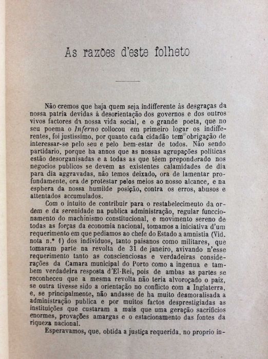 A Situação do Paiz - Abalos da Sociedade Portugueza, 1895. Raro