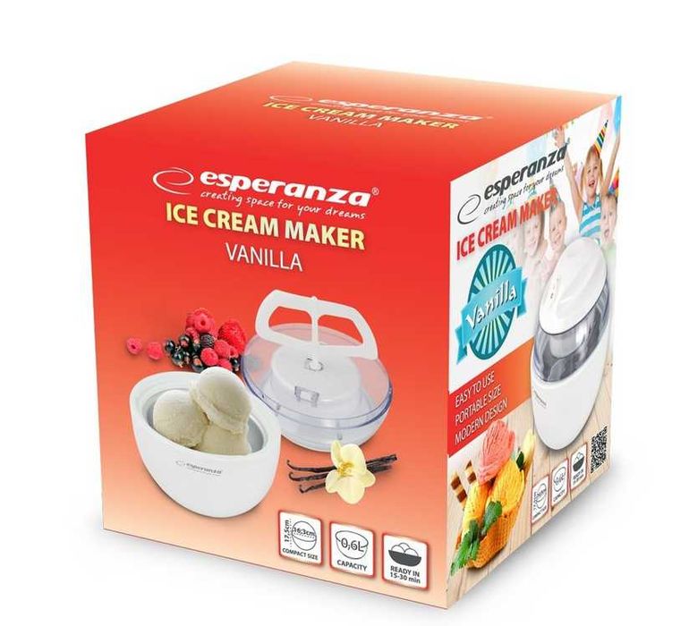 Maszynka do lodów Esperanza VANILLA biały (EKI001)