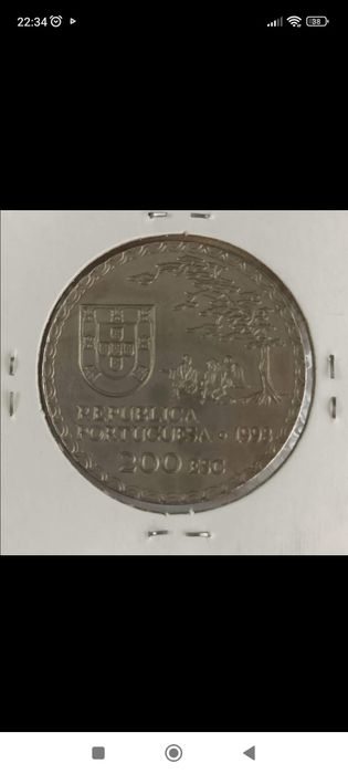 Moeda Portugal 200 Escudos