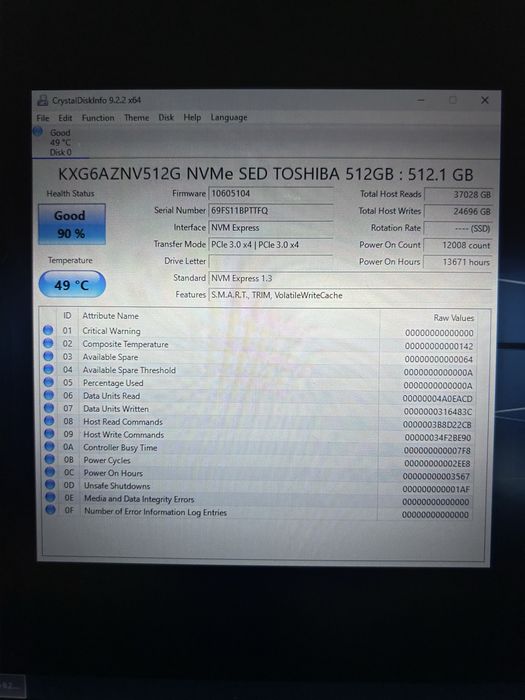 SSD M.2 NVMe 512GB/256GB