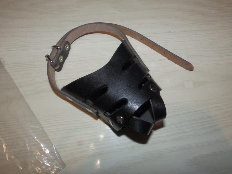 Кожаный намордник размер m