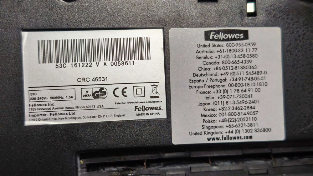 Destructora de Papel Fellowes 53C (10 folhas )