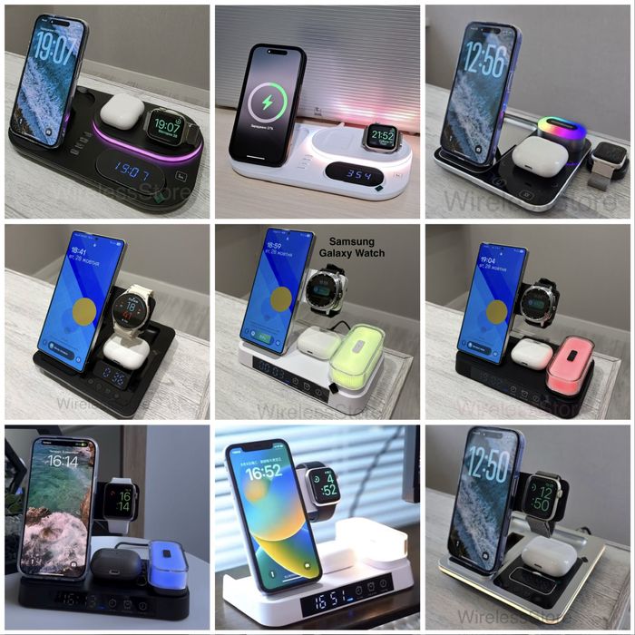 Швидка Бездротова зарядка Qi2.2 Apple Watch iPhone Док станция Magsafe