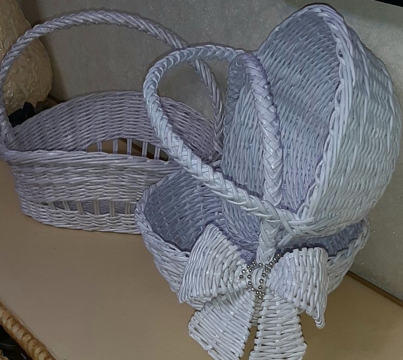 Плетеные  корзинки для водохреща, короба, шкатулки