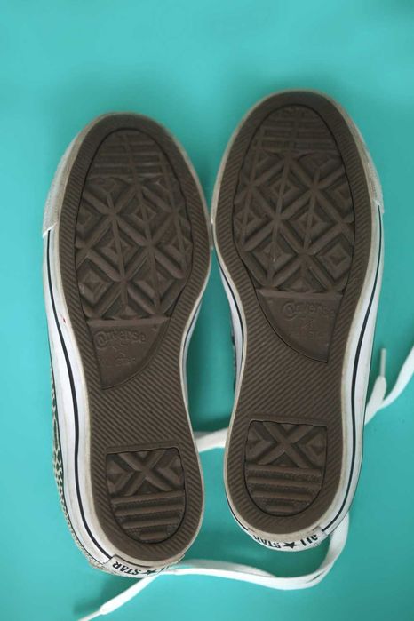 Кеды Converse All Star кожаные с принтом питон, размер 36 (сток)