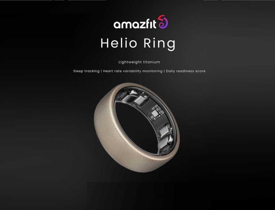 Нове Титанове розумне смарт кільце Smart Amazfit Helio Ring Titanium Global Version глобальна версія