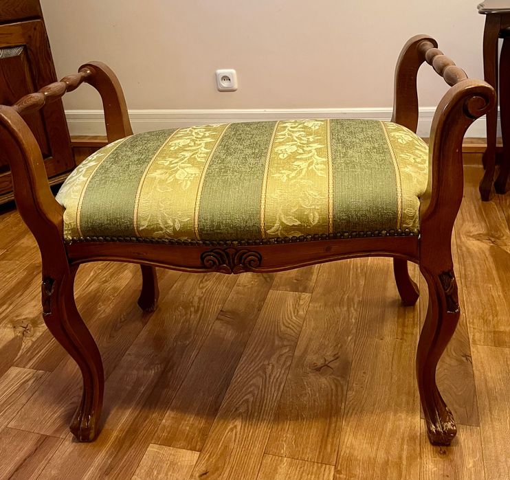 Puf/ ławeczka drewniany włoski