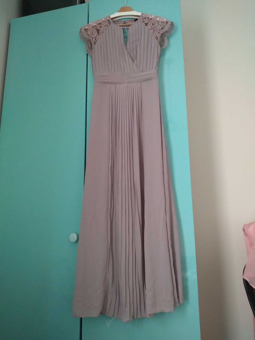 TFNC – Szara sukienka maxi, wesele, druhna