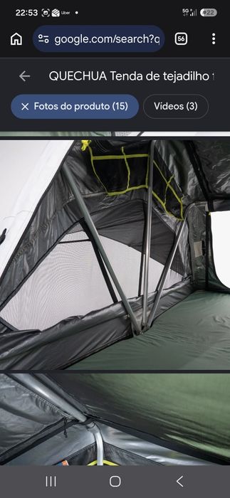 Tenda Tejadilho Quechua Com Avancado Fresh and Black 2 Pax