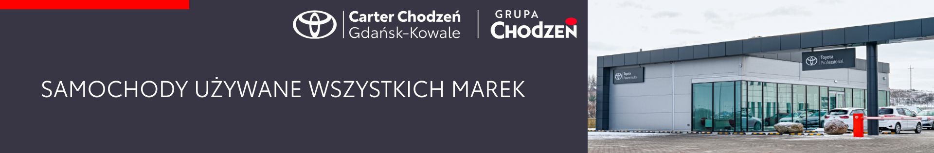 Autoryzowany dealer marki Toyota Carter-Chodzeń top banner