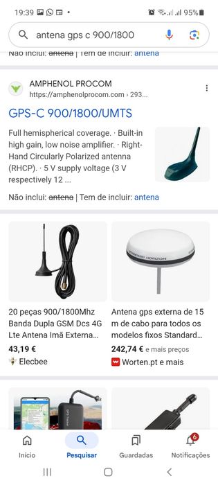 Localizador gps e antena NOVOS
