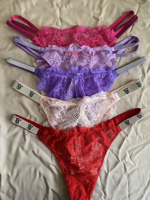 Трусики Victoria’s Secret Pink Вікторія Сікрет орігинал стрази камінці