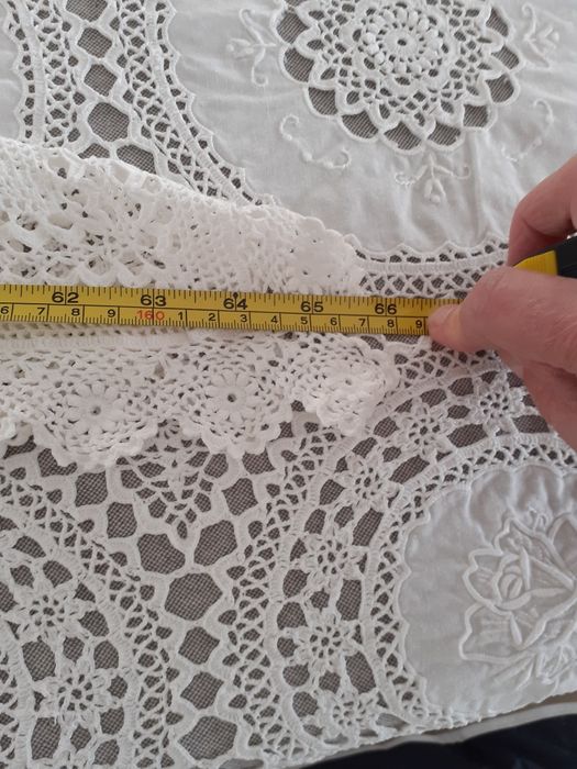 Toalha em croché feita mao