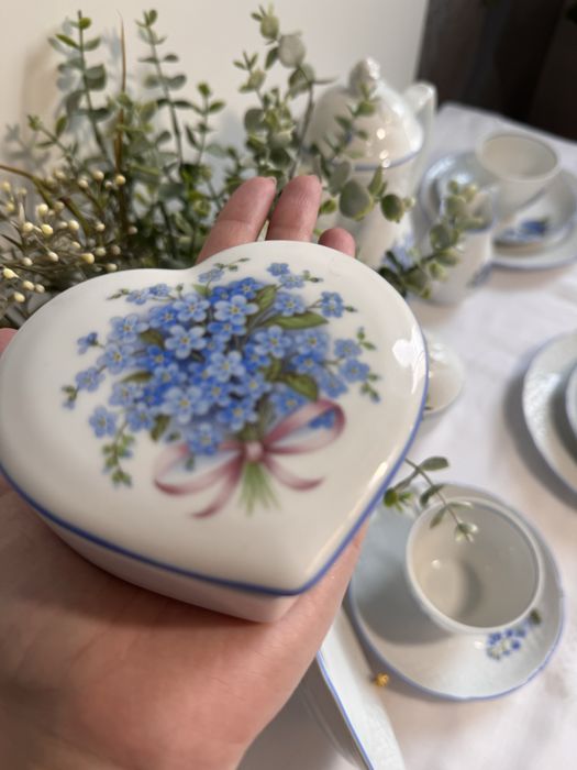 Сервіз квіти, чайний сервіз на 6 персон, ваза, декор, вінтажні пляшки