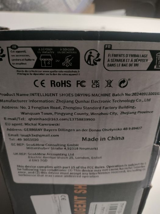 inteligentna suszarka do butów