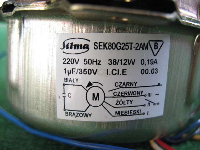 Silnik elektryczny serii SEK 80G 25T 2DM,1, do nadmuchu powietrz