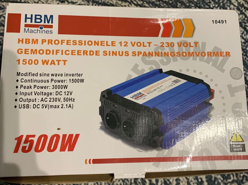 Професійний інвертор HBM 1500 W(Hідерланди)