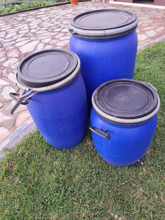 Barril de plástico azul 40/60/80L