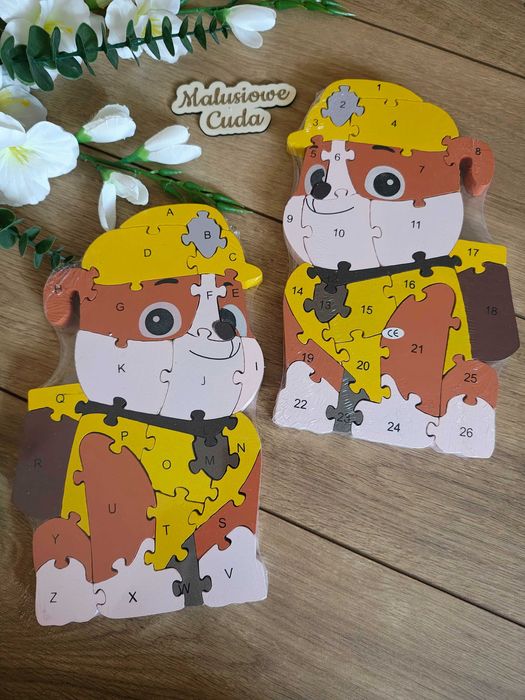 Drewniana układanka dwustronna puzzle Rubble Rabul