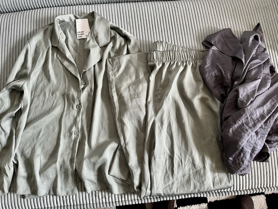 H&M pizama satynowa 2 cz nowa rS