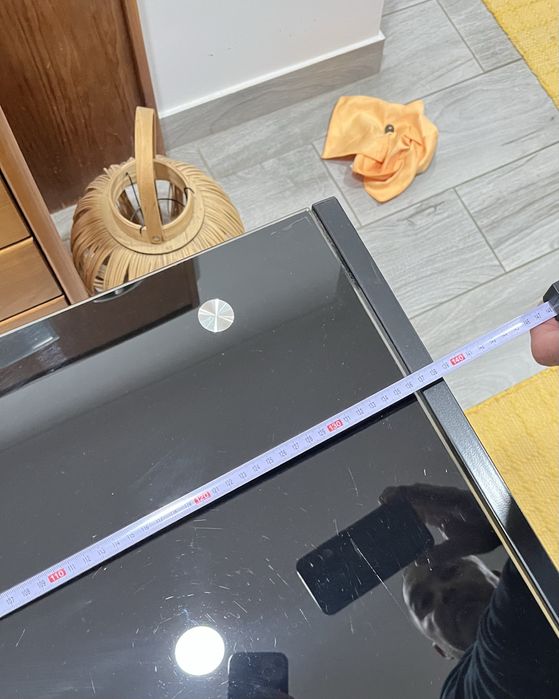 Secretária de Vidro Preta Usada