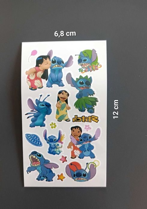 Tatuaże dziecięce LILO I STITCH 5 arkuuszy!