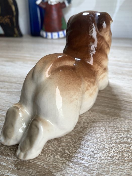 Figurka psa porcelanowa Łomonosow